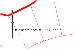 Lots with bearing-distance information.