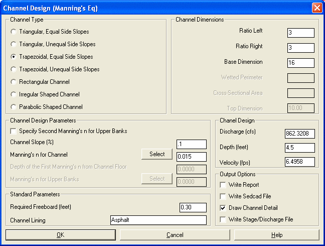 Erodible channel design