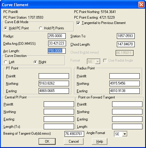 Curve Dialog