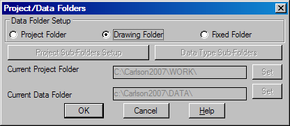 Set Project/Data Folder
